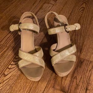 Metallic Gold Ugg Wedges